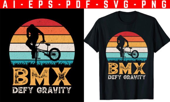 Capture the Thrill: The BMX, Defy Gravity T-shirt Design