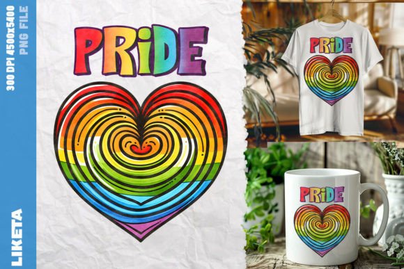 Colorful Pride Heart Design: A Vibrant Asset for Creative Projects