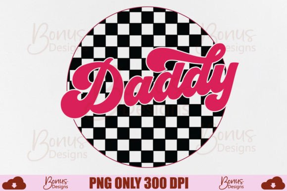 Daddy PNG: A Retro Checkered Design with Timeless Appeal