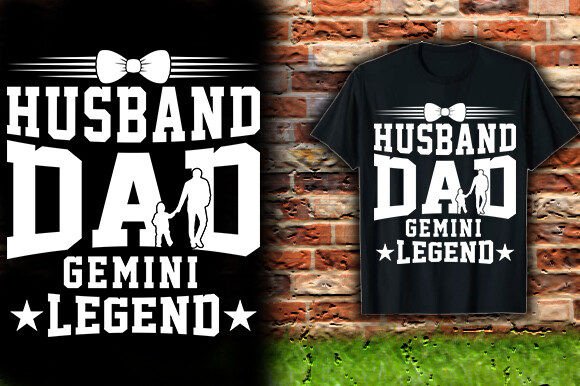 Husband Dad Gemini Legend: A T-Shirt Design for the Zodiac Dad