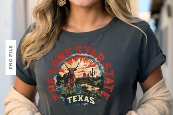 Lone Star State T-Shirt Design: Your Texas-Inspired Print-Ready Asset