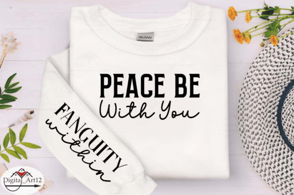 Serene Craftsmanship: The Peace Be with You Sleeve SVG Design