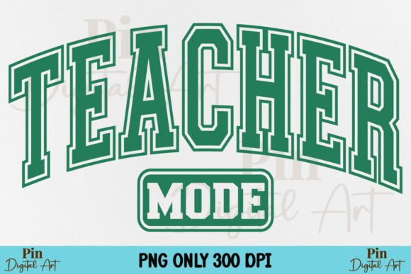 Teacher Mode PNG: Varsity Design for Bold Branding