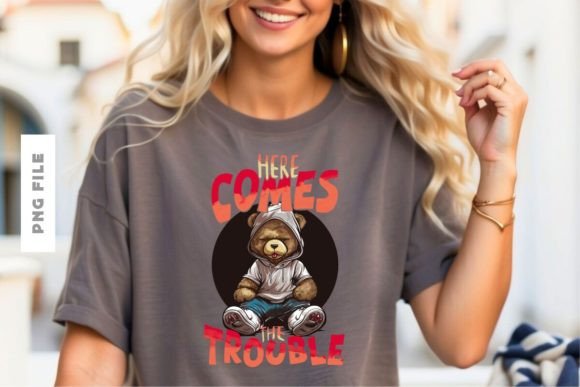 Unleash Your Brand's Edge with Here Comes the Trouble T-shirt Design