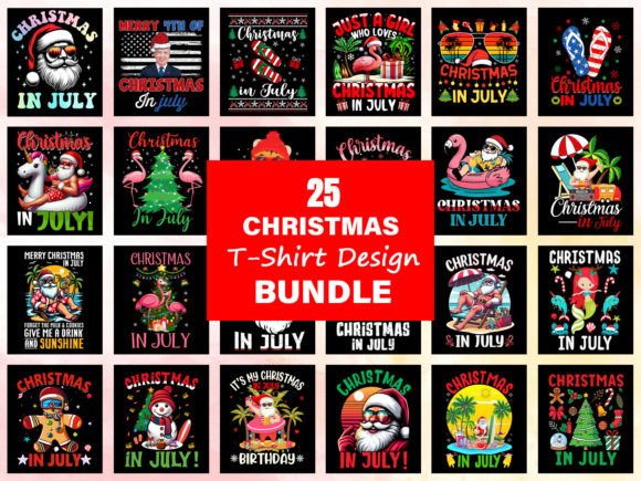 Unwrap Festive Creativity: The Christmas T-Shirt Design Bundle