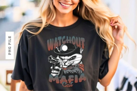Watchout Mafia Cat: The Ultimate Ready-to-Print Design